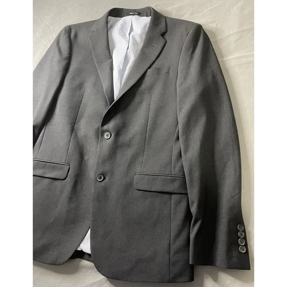 Egara Gray Skinny Fit Stretch Blazer Jacket Men’s 40L Excellent Condition